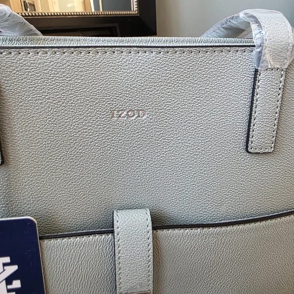 IZOD Women's Light Sage Tote Bag - Structured Everyday Handbag - Picture 2 of 12